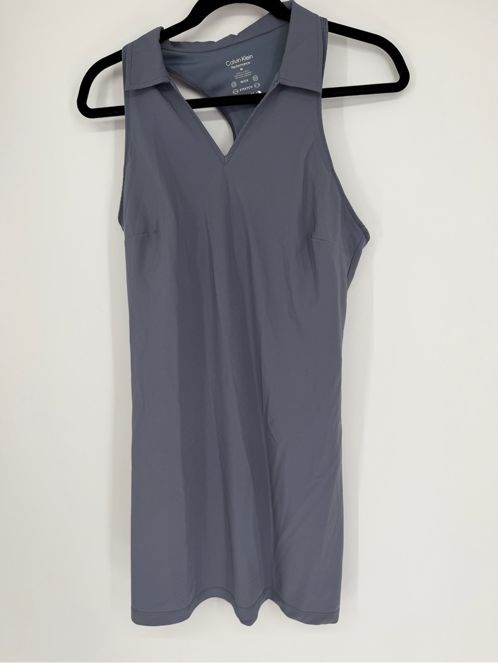 Calvin Klein Women's Slate Gray Sleeveless Polo Dress size Medium